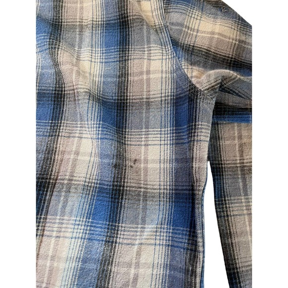 Carhartt Men’s Size XL Tall Shirt Flannel Thick Shacket Blue Gray Plaid - Picture 6 of 8
